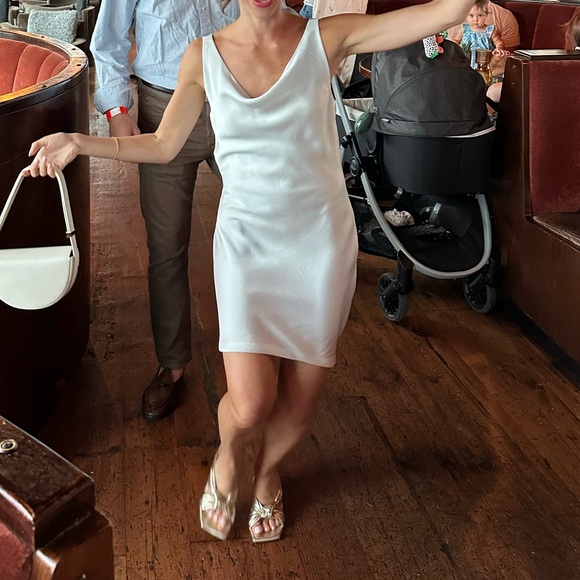 Norma Kamali Maria Mini Dress - Snow White - Picture 6 of 6